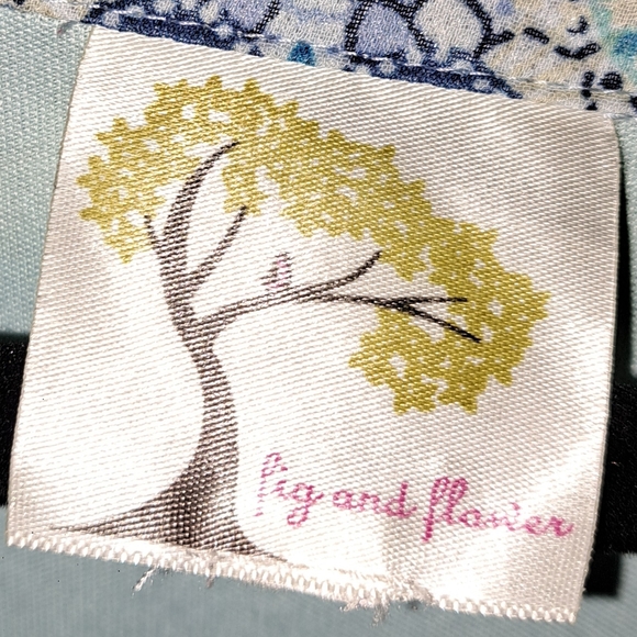 Fig and Flower Teal and Blue Patterned Blouse - Picture 2 of 5